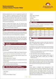 Critical Illness Premier Rider - Birla Sun Life Insurance