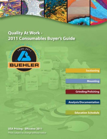 Your Partner for Consumables in Materials Preparation Buehler ...