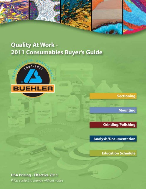 Your Partner for Consumables in Materials Preparation Buehler ...
