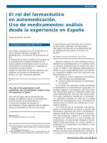 El rol del medicamento (Page 157) - Pharmaceutical Care