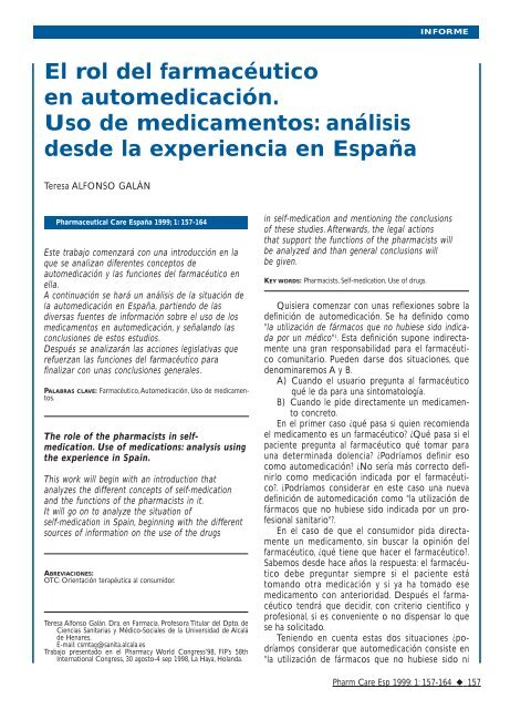 El rol del medicamento (Page 157) - Pharmaceutical Care