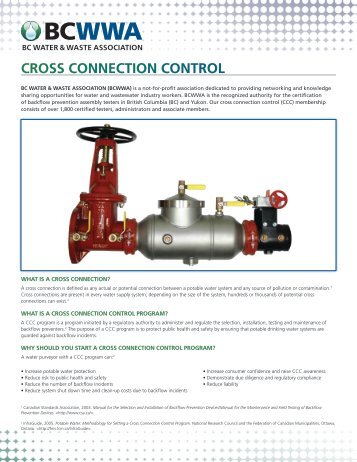 cross connection control programs - BC Water & Waste Association