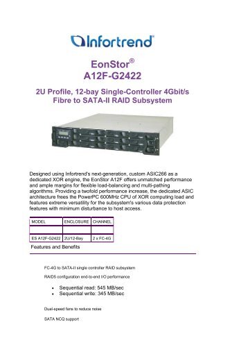 EonStor A12F-G2422 - Video Data