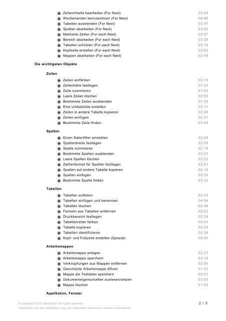 Jetzt lerne ich Excel 2007 VBA - Video2brain