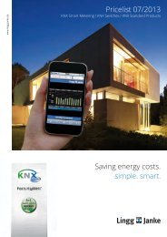 Saving energy costs. simple. smart. Pricelist 07/2013 - Lingg & Janke