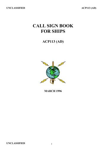 CALL SIGN BOOK FOR SHIPS - MultiMania