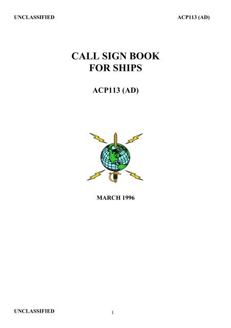 CALL SIGN BOOK FOR SHIPS - MultiMania