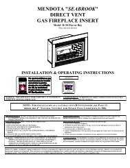 Mendota Gas Fireplace Insert Model D-30