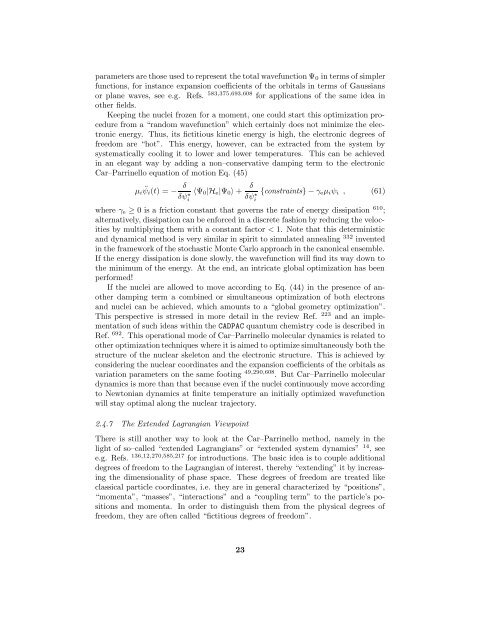 Ab initio molecular dynamics: Theory and Implementation