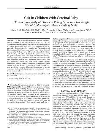 Gait in Children With Cerebral Palsy - share