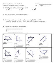 Geo Chapter 7 Review for Test