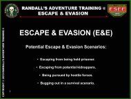 escape & evasion (pdf) - Randall's Adventure and Training
