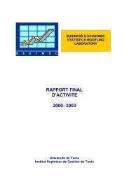 RAPPORT FINAL D'ACTIVITE 2000- 2003 - Institut SupÃ©rieur de ...