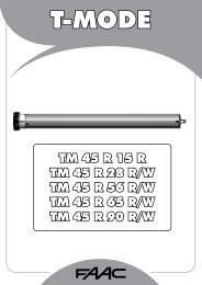 TM 45 R 15 R TM 45 R 28 R/W TM 45 R 56 R/W TM 45 R 65 ... - Faac