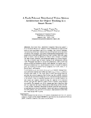 A Fault-Tolerant Distributed Vision System Architecture for Object ...