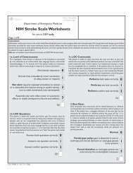 NIH Stroke Scale Worksheets