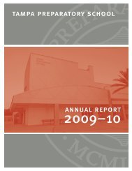 2009-2010 Annual Report - Tampa Preparatory School