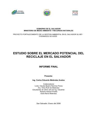 Estudio sobre el Mercado Potencial del Reciclaje en El Salvador