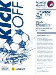 KICK OFF - FC Wittenbach