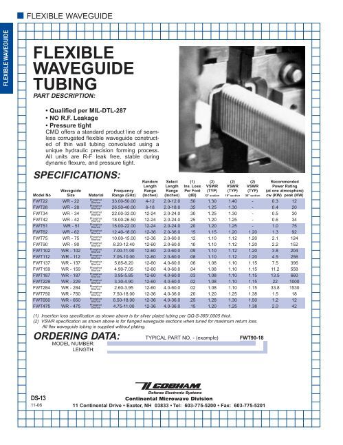 FLEXIBLE WAVEGUIDE SE