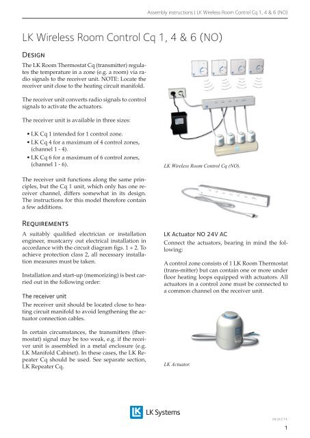 EN.33.C.14_LK Wireless Room Control Cq 1, 4 & 6 ... - LK Systems AB