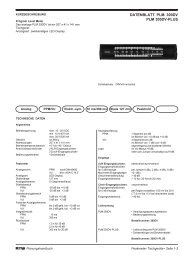 DATENBLATT PLM 300DV PLM 300DV-PLUS - Video Data