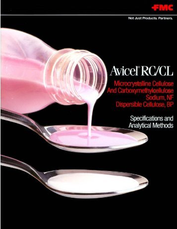 Avicel RC/CL PDF Layout.QXD - FMC BioPolymer