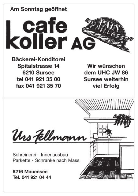 werbung/ Vereinsheft06 - UHC Sursee