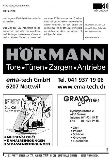 werbung/ Vereinsheft06 - UHC Sursee