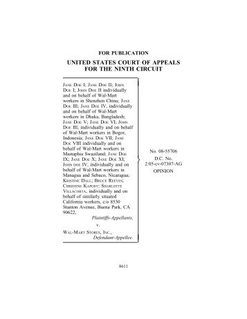 Doe v. Wal-Mart Stores, Inc. - U.S. Courts