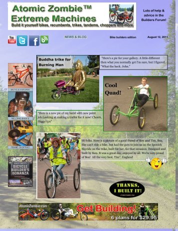 Cool Quad! - AtomicZombie - DIY Plans for Recumbent Bikes, Trikes ...