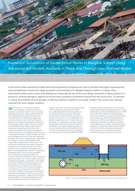 Numerical Simulations of Geotechnical Works in Bangkok ... - Plaxis