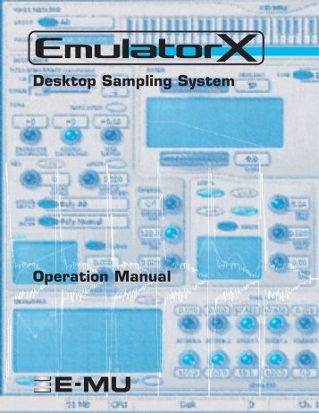 Emulator X Operation Manual Rev. A - zzounds.com