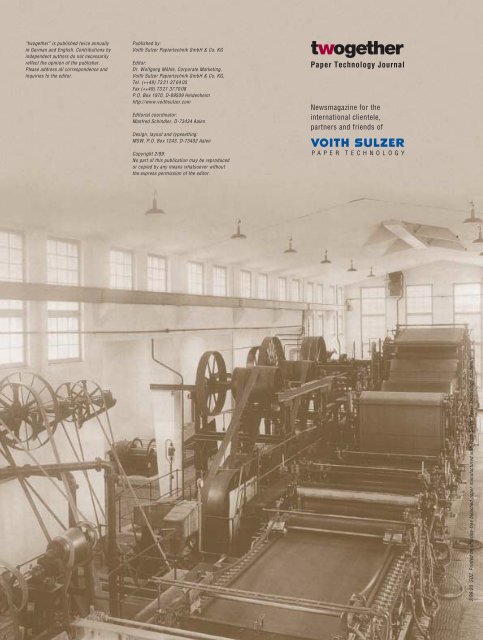 Paper Machinery Divisions - Voith