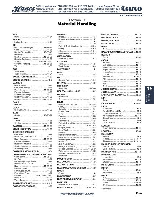 Material Handling - Hanes Supply, Inc