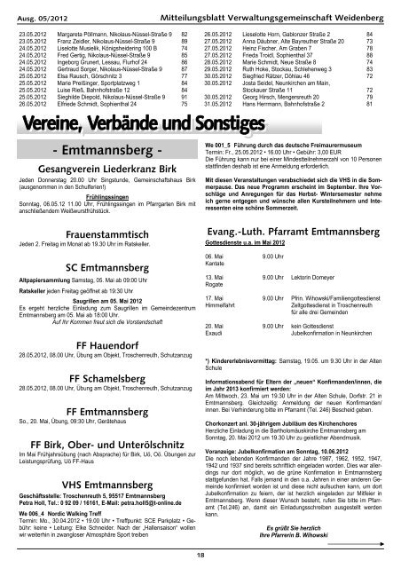 Ausgabe 05/2012 - Verwaltungsgemeinschaft Weidenberg