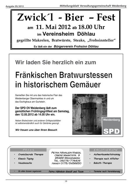 Ausgabe 05/2012 - Verwaltungsgemeinschaft Weidenberg