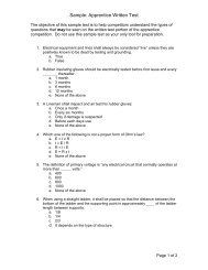 Sample: Apprentice Written Test