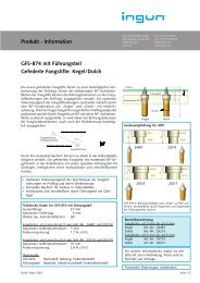 Gefederte Fangstifte - INGUN PrÃ¼fmittelbau GmbH