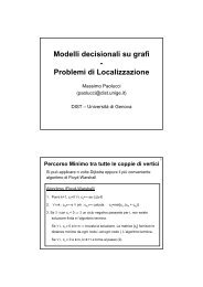 Modelli decisionali su grafi - Problemi di ... - Massimo Paolucci