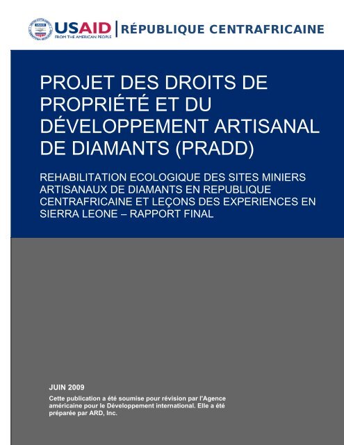 Rapport IDH sur l'état des lieux des efforts déployés pour mettre