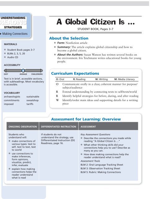 Teacher's Resource - Nelson Education