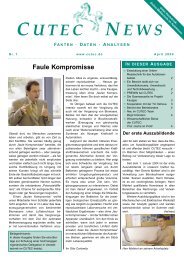 Faule Kompromisse - CUTEC-Institut GmbH