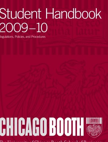 Regulations, Policies, and Procedures - Chicago Booth Portal - The ...