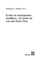 Ãcoles et enseignants lasalliens : Un point de vue des ... - La Salle.org