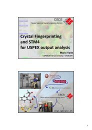 Crystal Fingerprinting and STM4 for USPEX output ... - Mario Valle