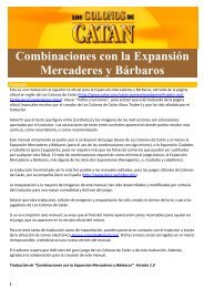 Combinaciones con la Expansión Mercaderes y Bárbaros - Devir