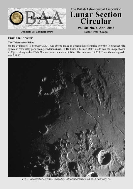 Vol 50, No 4, April 2013 - BAA Lunar Section