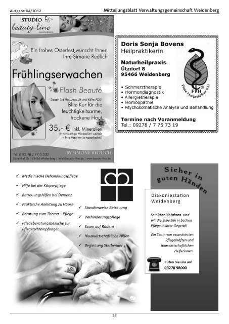 Ausgabe 04/2012 - Weidenberg