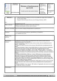 Missions et fonctionnement du CLUD - CNRD